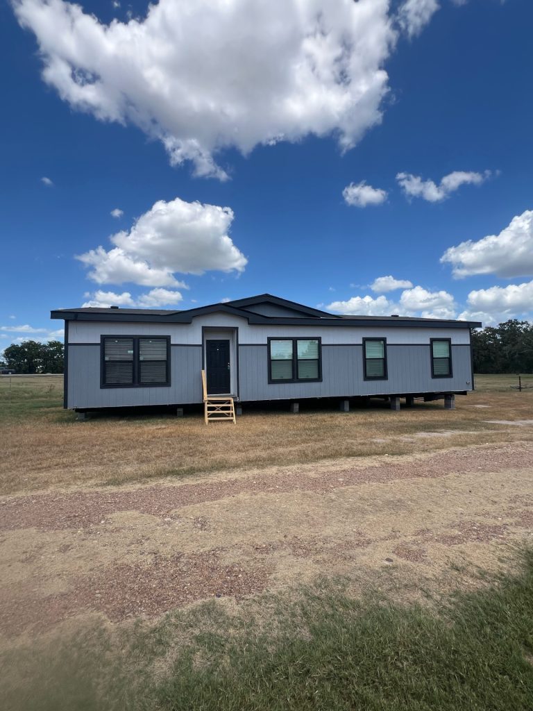 Tan exterior of the 2025 Southern Energy manufactured home