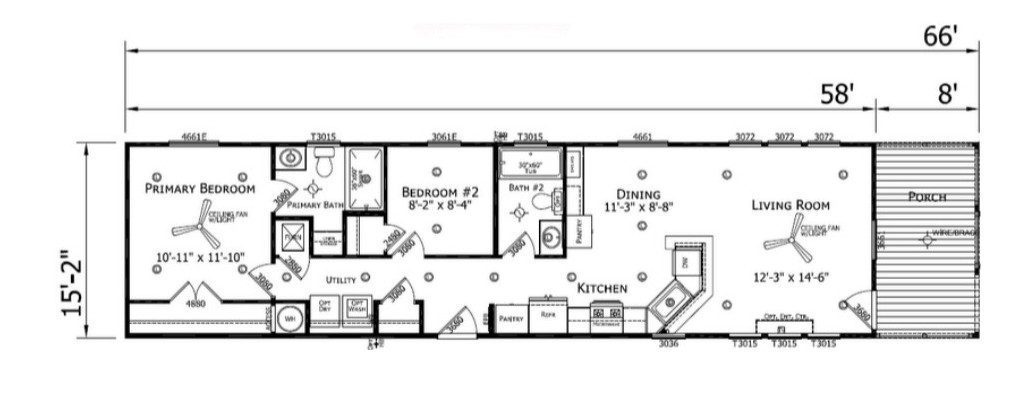WS1666H2 Champion floor plan