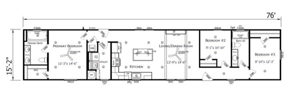 WS1676H Champion floor plan